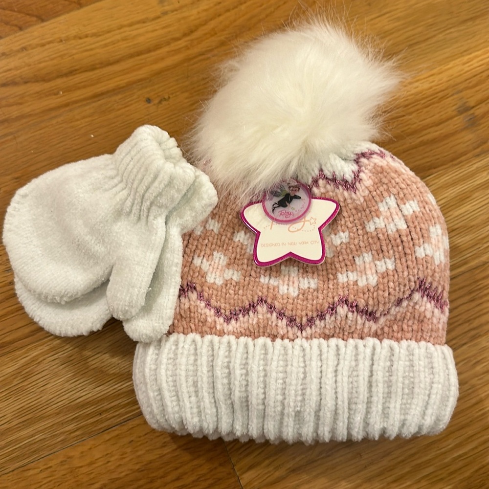 Toby hat and mitten set